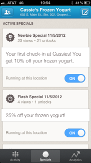 Foursquare Specials