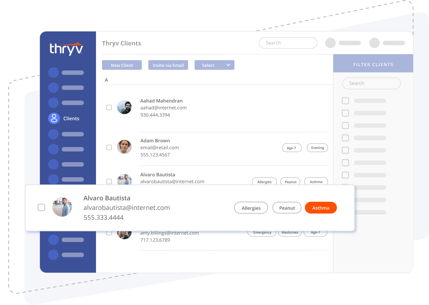 Finding childcare services clients by custom tags
