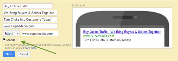Google Mobile Ad Selection